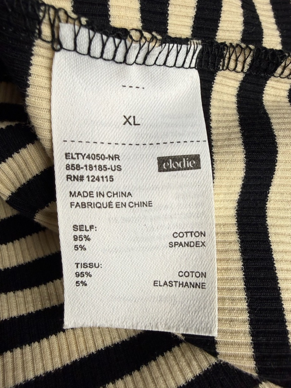 ELODIE Frilled Seam Stripe Long Sleeve Top X-Large - Picture 9 of 10